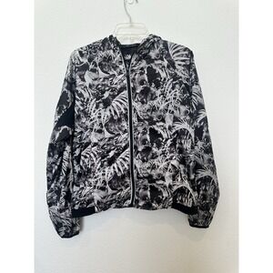 Body Glove Men's Packable Hooded Windbreaker Black‎ and White Medium